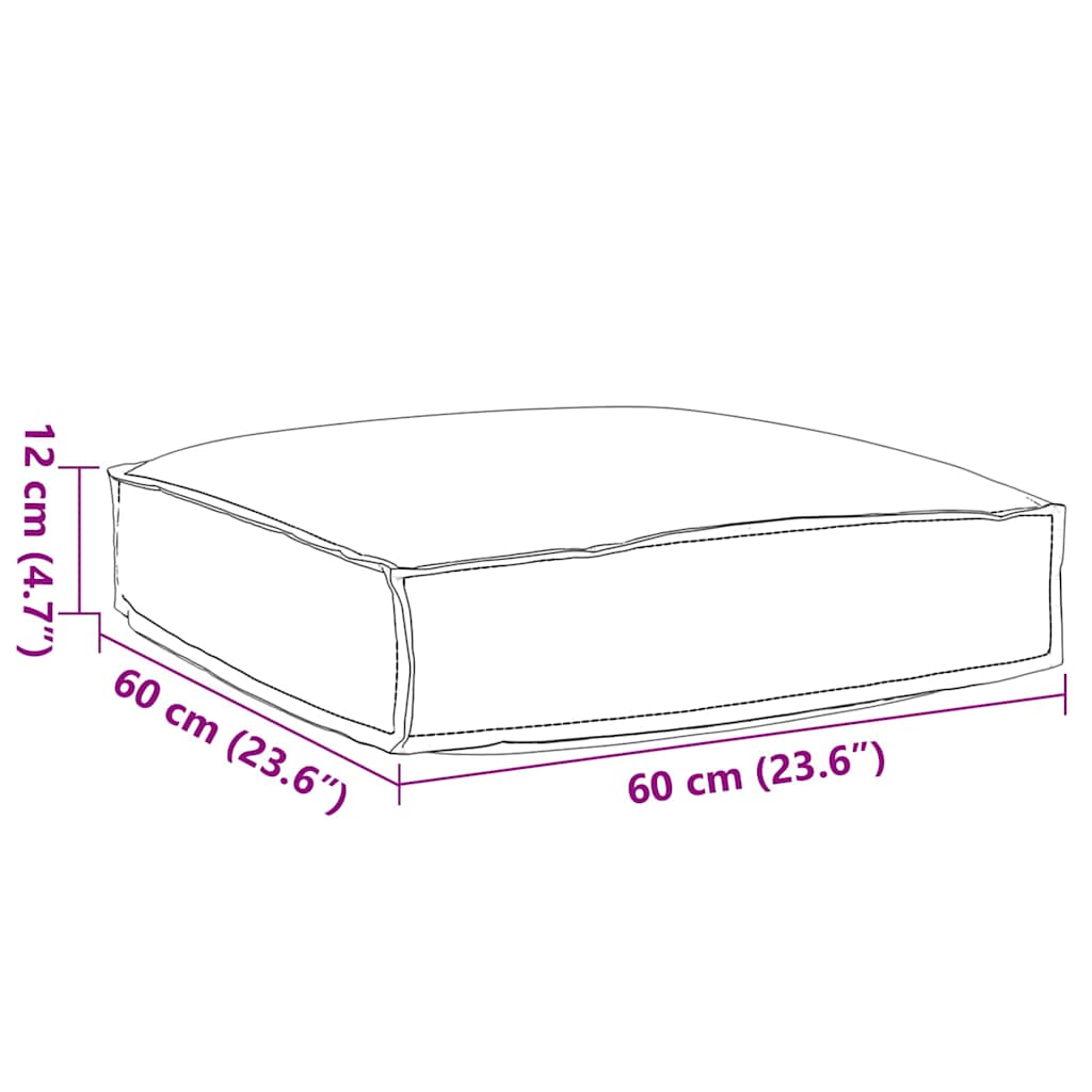 Pallet Cushion for suitable for Seat Cream 60 x 60 x 12 cm